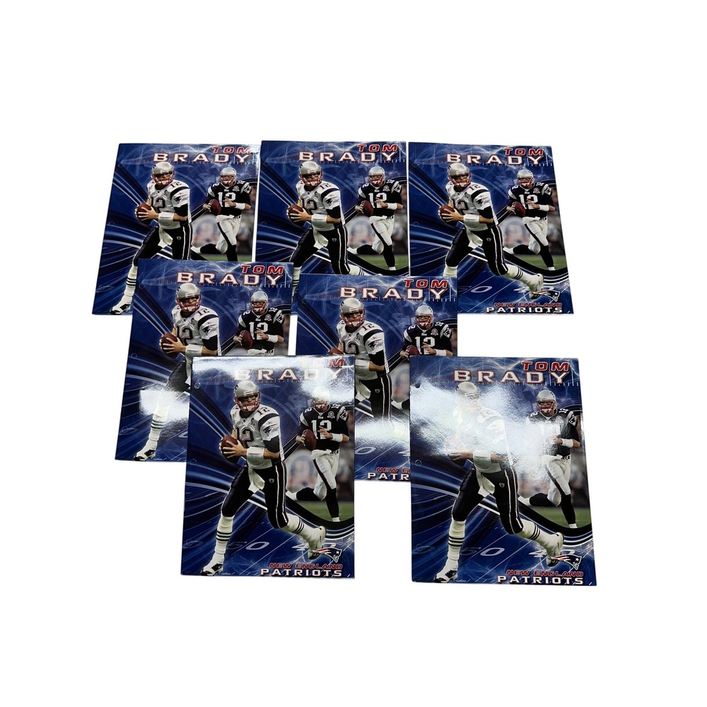 Turner Tom Brady New England Patriots Folders Blue NFL Football Set of 7 8101914